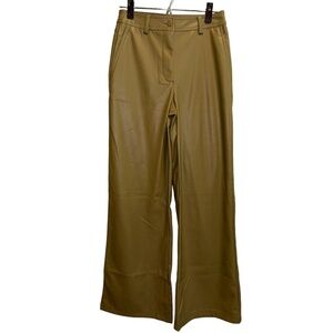 Topshop Pants Womens Size US 4 Wide Leg High Waist Leather Feel‎